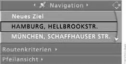 3. "Zielführung starten" oder "Zielführung" auswählen und Controller drücken.