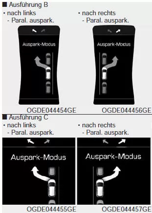  Ausparkmodus ausw&auml;hlen