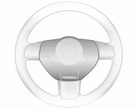 Das Front-Airbag-System besteht aus einem Airbag im Lenkrad und einem in der