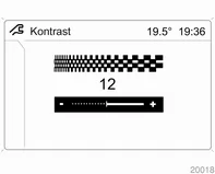 Men&uuml;punkt Kontrast im Men&uuml; Settings ausw&auml;hlen.